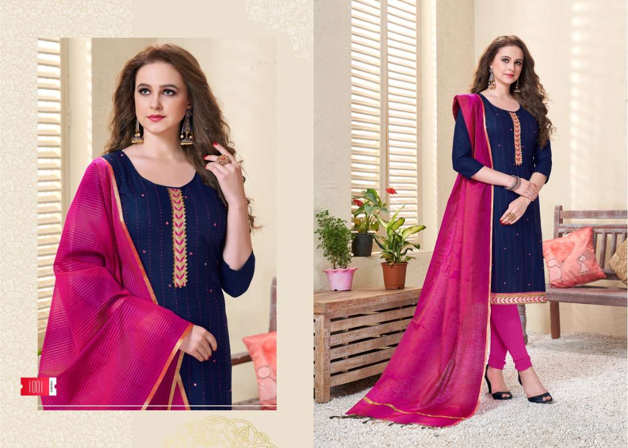 PALAK BY UTSAV SUITS 1001 TO 1006 SERIES BEAUTIFUL STYLISH FANCY COLORFUL CASUAL & PARTY WEAR & ETHNIC WEAR COTTON FLEX EMBROIDERY DRESSES AT WHOLESALE PRICE