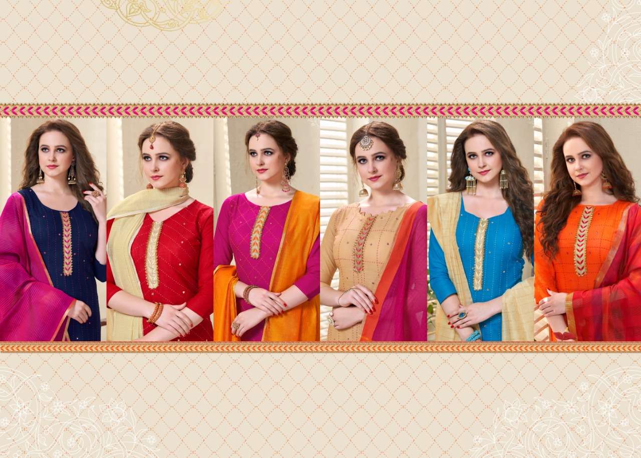 PALAK BY UTSAV SUITS 1001 TO 1006 SERIES BEAUTIFUL STYLISH FANCY COLORFUL CASUAL & PARTY WEAR & ETHNIC WEAR COTTON FLEX EMBROIDERY DRESSES AT WHOLESALE PRICE