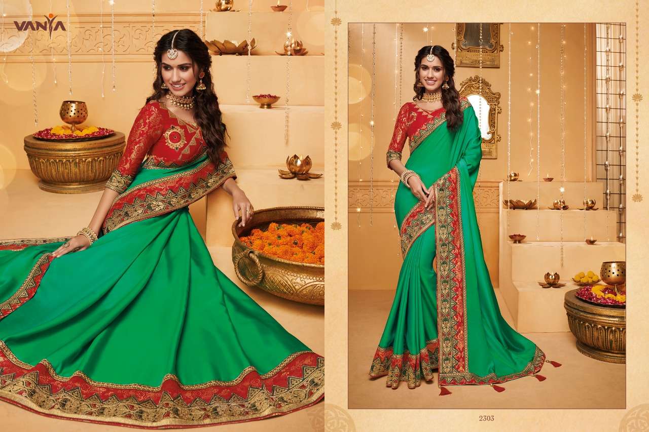VANYA VOL-13 BY VANYA 2301 TO 2316 SERIES INDIAN TRADITIONAL WEAR COLLECTION BEAUTIFUL STYLISH FANCY COLORFUL PARTY WEAR & OCCASIONAL WEAR FANCY SAREES AT WHOLESALE PRICE