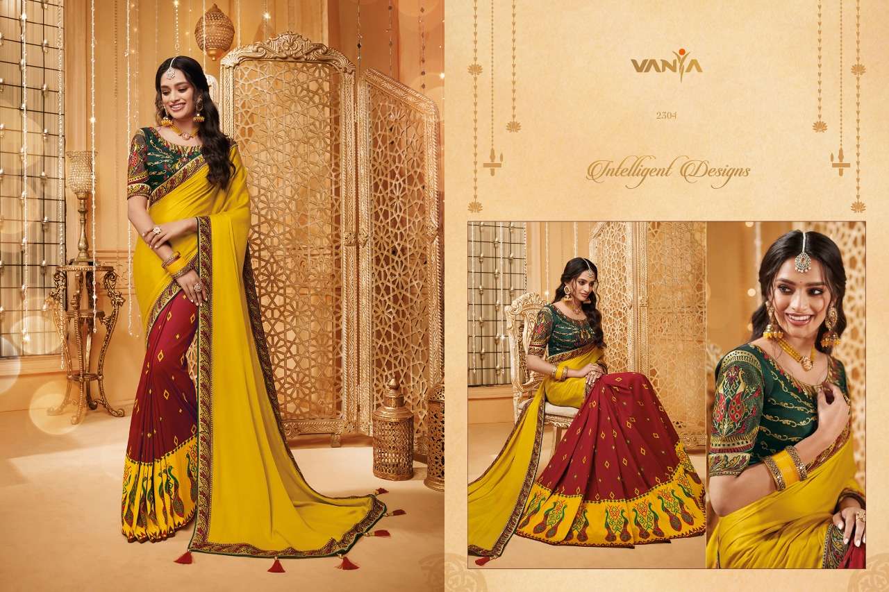 VANYA VOL-13 BY VANYA 2301 TO 2316 SERIES INDIAN TRADITIONAL WEAR COLLECTION BEAUTIFUL STYLISH FANCY COLORFUL PARTY WEAR & OCCASIONAL WEAR FANCY SAREES AT WHOLESALE PRICE
