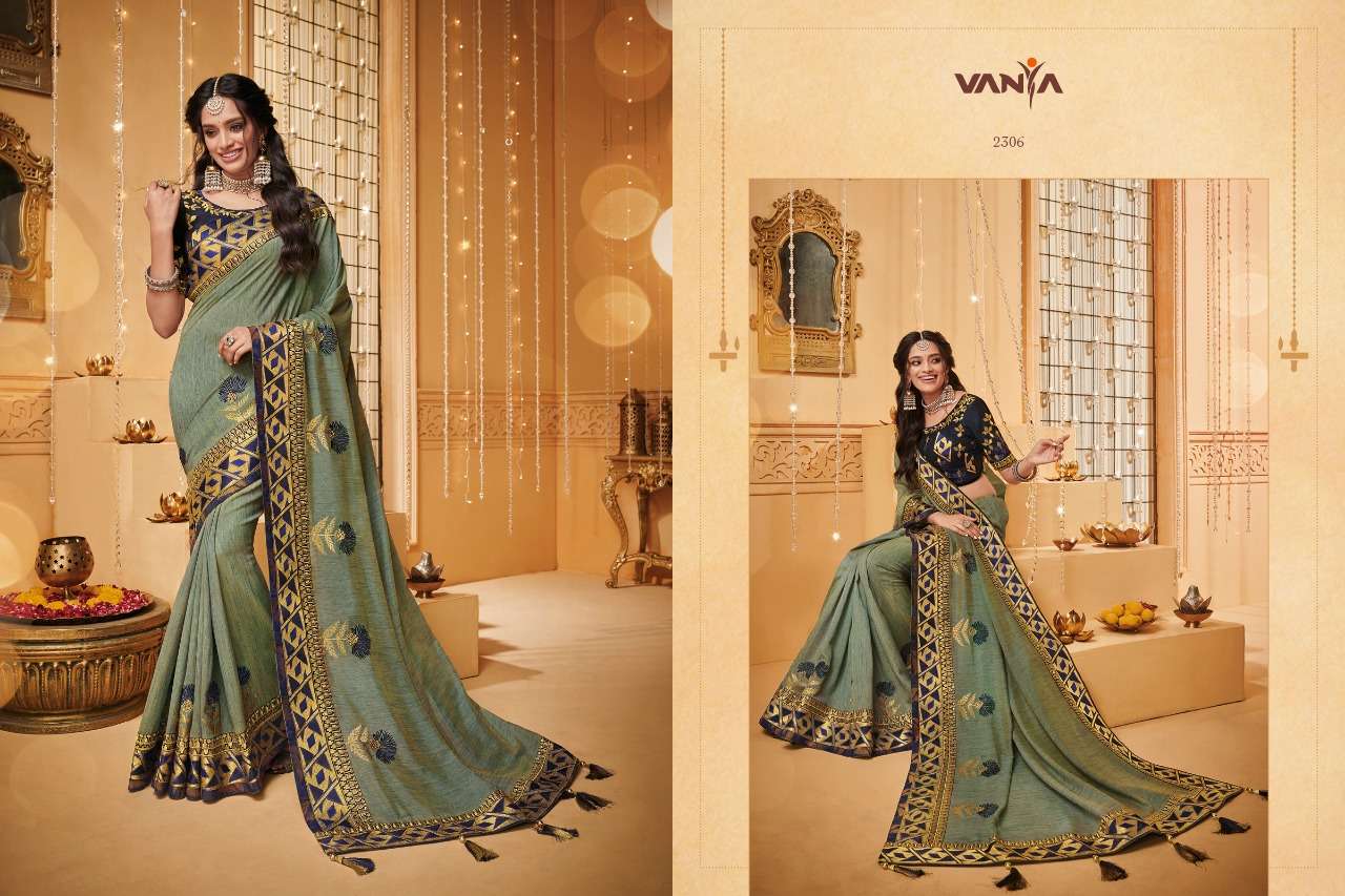 VANYA VOL-13 BY VANYA 2301 TO 2316 SERIES INDIAN TRADITIONAL WEAR COLLECTION BEAUTIFUL STYLISH FANCY COLORFUL PARTY WEAR & OCCASIONAL WEAR FANCY SAREES AT WHOLESALE PRICE
