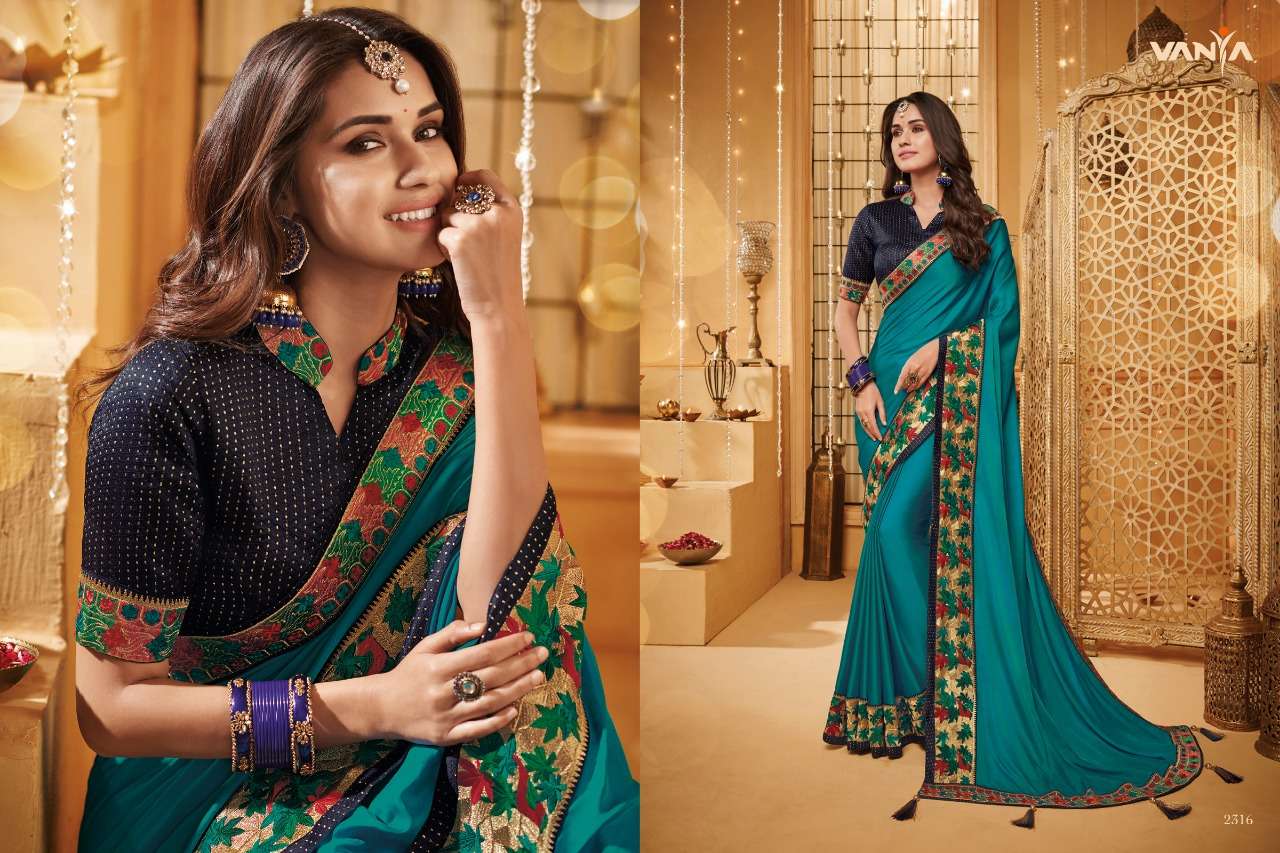 VANYA VOL-13 BY VANYA 2301 TO 2316 SERIES INDIAN TRADITIONAL WEAR COLLECTION BEAUTIFUL STYLISH FANCY COLORFUL PARTY WEAR & OCCASIONAL WEAR FANCY SAREES AT WHOLESALE PRICE