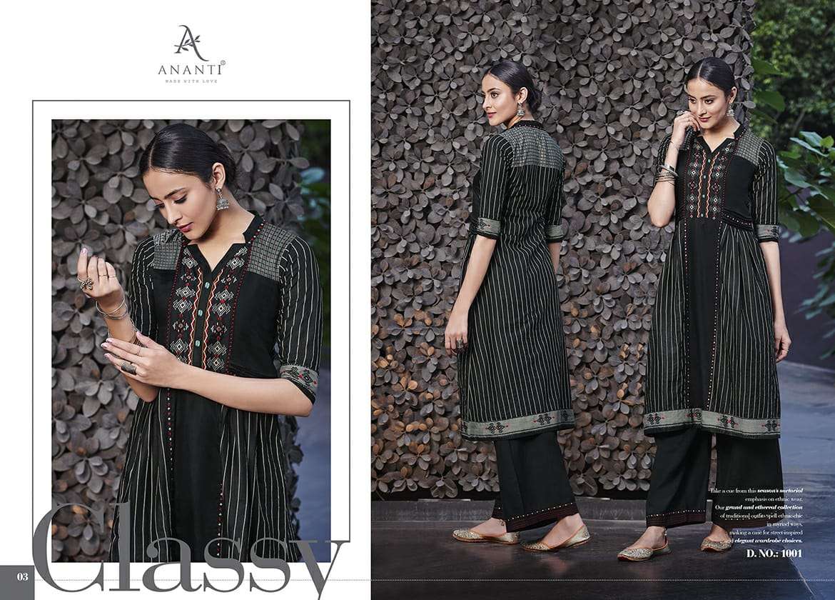 NIRJARA BY ANANTI 1001 TO 1006 SERIES INDIAN TRADITIONAL WEAR COLLECTION BEAUTIFUL STYLISH FANCY COLORFUL PARTY WEAR & OCCASIONAL WEAR COTTON SATIN PRINTED KURTIS WITH BOTTOM AT WHOLESALE PRICE
