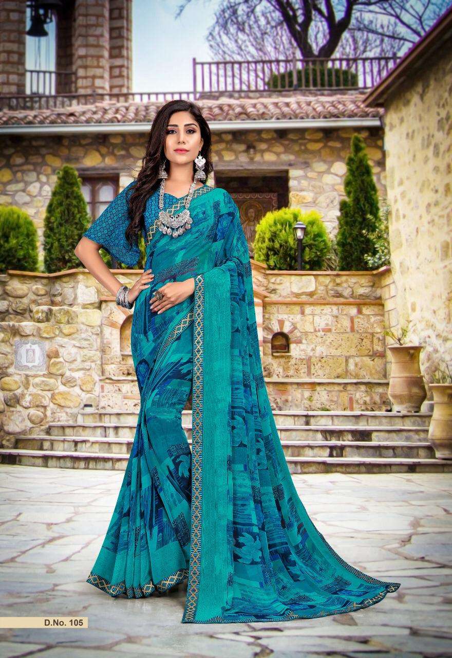 AKIRA VOL-25 BY PRIYA PARIDHI 103 TO 114 SERIES INDIAN TRADITIONAL WEAR COLLECTION BEAUTIFUL STYLISH FANCY COLORFUL PARTY WEAR & OCCASIONAL WEAR PURE GEORGETTE PRINTED SAREES AT WHOLESALE PRICE