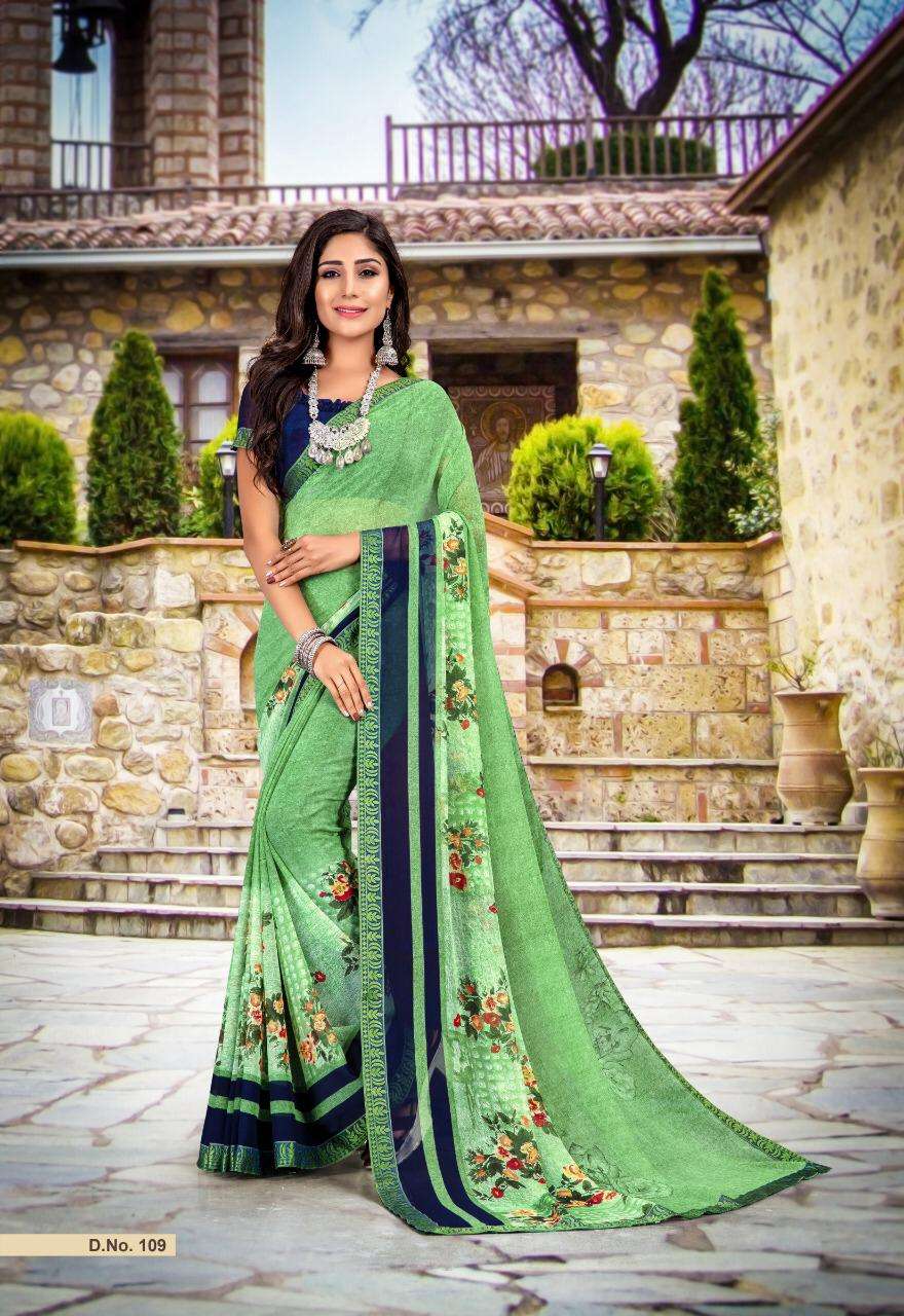 AKIRA VOL-25 BY PRIYA PARIDHI 103 TO 114 SERIES INDIAN TRADITIONAL WEAR COLLECTION BEAUTIFUL STYLISH FANCY COLORFUL PARTY WEAR & OCCASIONAL WEAR PURE GEORGETTE PRINTED SAREES AT WHOLESALE PRICE