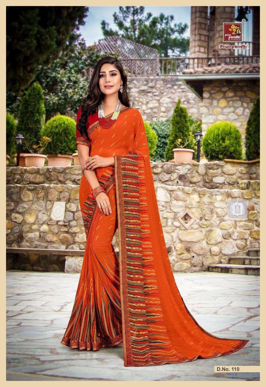 AKIRA VOL-25 BY PRIYA PARIDHI 103 TO 114 SERIES INDIAN TRADITIONAL WEAR COLLECTION BEAUTIFUL STYLISH FANCY COLORFUL PARTY WEAR & OCCASIONAL WEAR PURE GEORGETTE PRINTED SAREES AT WHOLESALE PRICE
