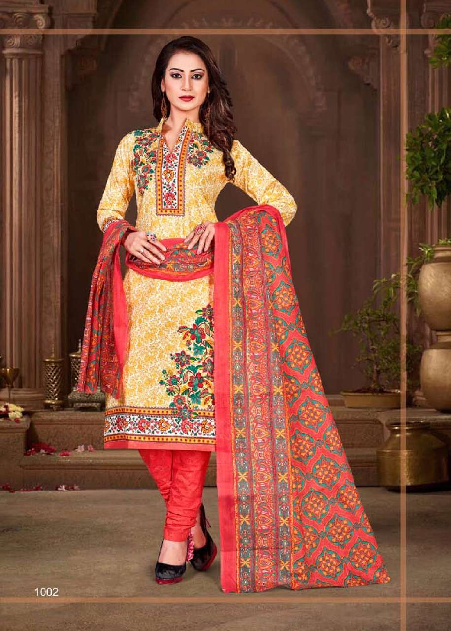 CHANDANI VOL-8 BY IMPERIAL PRINTS 1001 TO 1012 SERIES SUITS BEAUTIFUL STYLISH FANCY COLORFUL DESIGNER PARTY WEAR & ETHNIC WEAR COTTON PRINTED DRESSES AT WHOLESALE PRICE