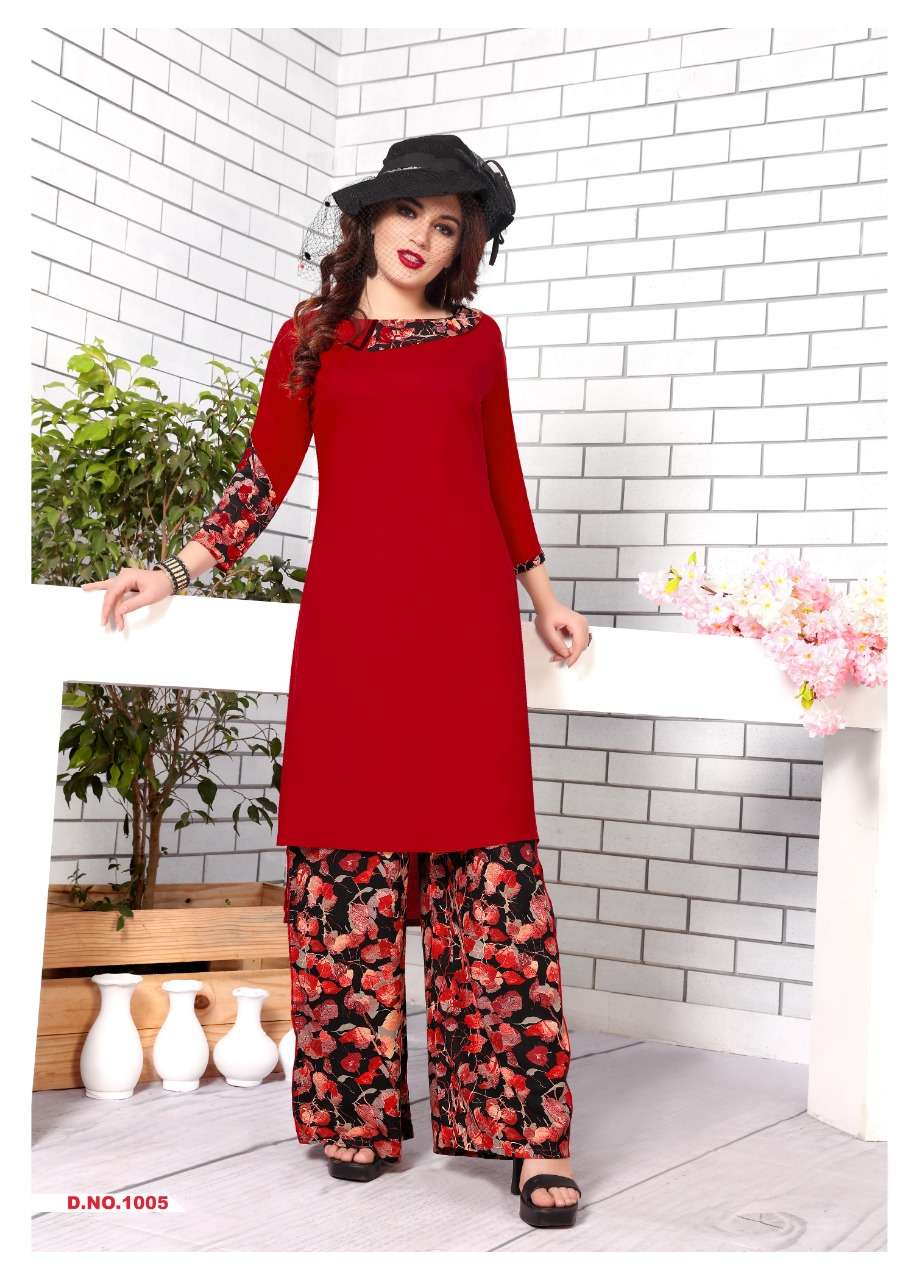 PEARL BY NEETI CREATION 1001 TO 1008 WEAR COLLECTION BEAUTIFUL STYLISH FANCY COLORFUL PARTY WEAR & OCCASIONAL WEAR HEAVY RAYON KURTIS AT WHOLESALE PRICE