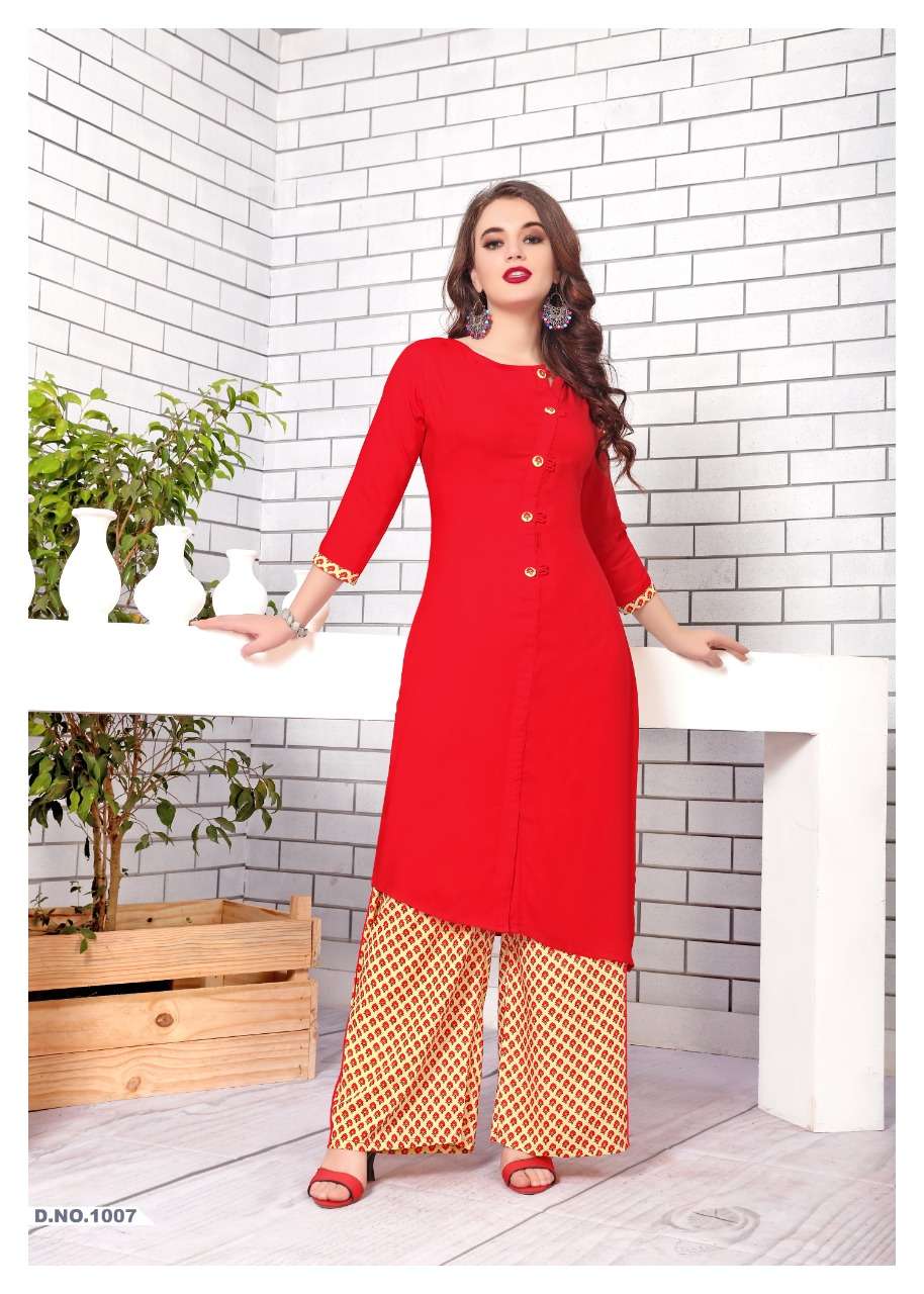 PEARL BY NEETI CREATION 1001 TO 1008 WEAR COLLECTION BEAUTIFUL STYLISH FANCY COLORFUL PARTY WEAR & OCCASIONAL WEAR HEAVY RAYON KURTIS AT WHOLESALE PRICE
