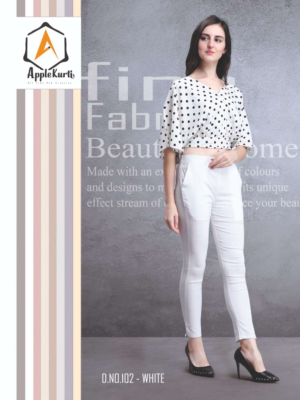 CIGARETTE PANTS BY APPLE KURTIS 01 TO 08 SERIES INDIAN TRADITIONAL WEAR COLLECTION BEAUTIFUL STYLISH FANCY COLORFUL PARTY WEAR & OCCASIONAL WEAR STRETCHEBAL RAYON SLUB LYCRA PANTS AT WHOLESALE PRICE