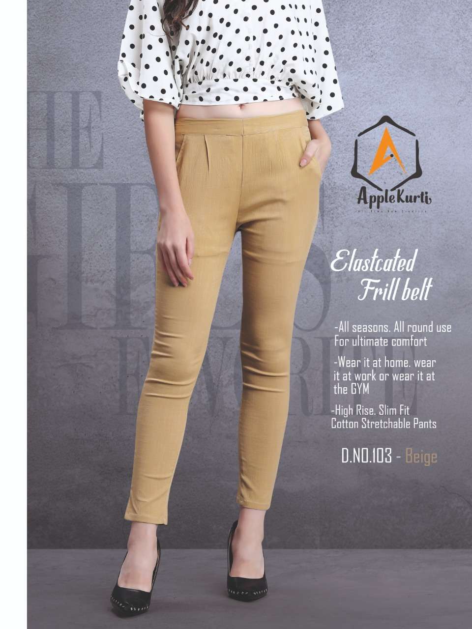 CIGARETTE PANTS BY APPLE KURTIS 01 TO 08 SERIES INDIAN TRADITIONAL WEAR COLLECTION BEAUTIFUL STYLISH FANCY COLORFUL PARTY WEAR & OCCASIONAL WEAR STRETCHEBAL RAYON SLUB LYCRA PANTS AT WHOLESALE PRICE