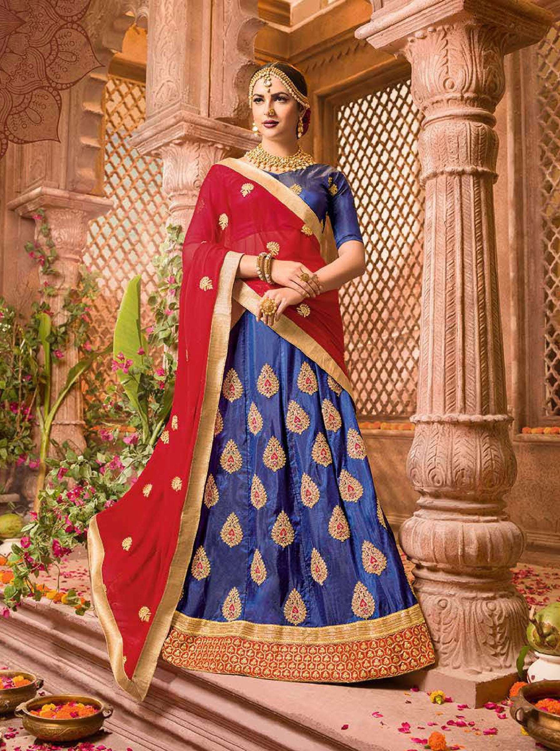 ICONIC BY RIDDHOO FASHION 10661 TO 10668 SERIES INDIAN TRADITIONAL BEAUTIFUL STYLISH DESIGNER HEAVY EMBROIDERED PARTY WEAR SILK LEHENGAS AT WHOLESALE PRICE