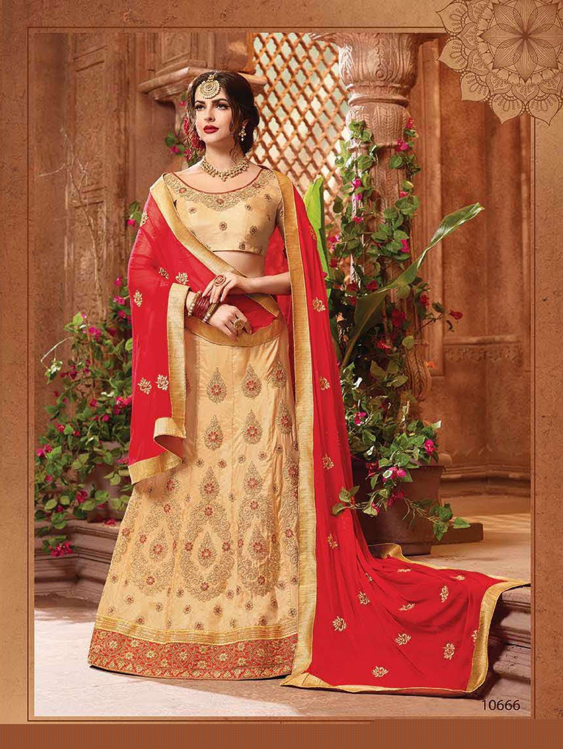ICONIC BY RIDDHOO FASHION 10661 TO 10668 SERIES INDIAN TRADITIONAL BEAUTIFUL STYLISH DESIGNER HEAVY EMBROIDERED PARTY WEAR SILK LEHENGAS AT WHOLESALE PRICE