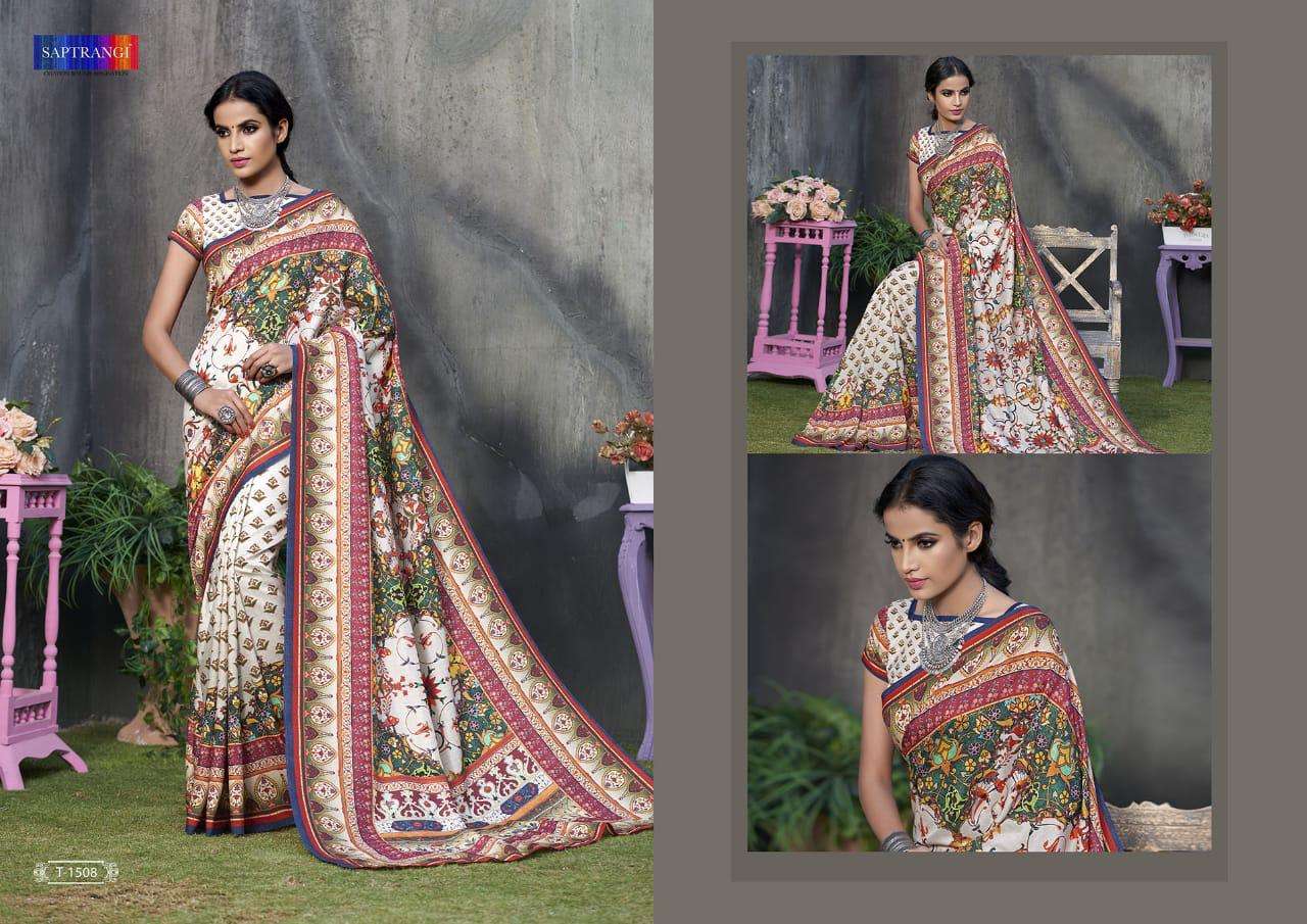 TUSSAR SILK SAREE BY SAPTRANGI 1501 TO 1515 SERIES INDIAN TRADITIONAL WEAR COLLECTION BEAUTIFUL STYLISH FANCY COLORFUL PARTY WEAR & OCCASIONAL WEAR TUSSAR SILK SAREES AT WHOLESALE PRICE
