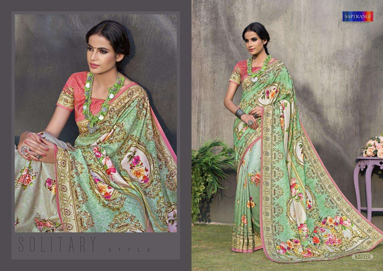TUSSAR SILK SAREE BY SAPTRANGI 1501 TO 1515 SERIES INDIAN TRADITIONAL WEAR COLLECTION BEAUTIFUL STYLISH FANCY COLORFUL PARTY WEAR & OCCASIONAL WEAR TUSSAR SILK SAREES AT WHOLESALE PRICE