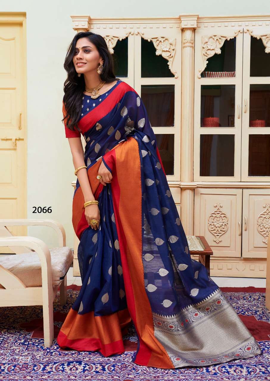 KAVYA SILK BY RAJYOG 2065 TO 2069 SERIES INDIAN TRADITIONAL WEAR COLLECTION BEAUTIFUL STYLISH FANCY COLORFUL PARTY WEAR & OCCASIONAL WEAR SOFT LINEN SILK PRINTED SAREES AT WHOLESALE PRICE