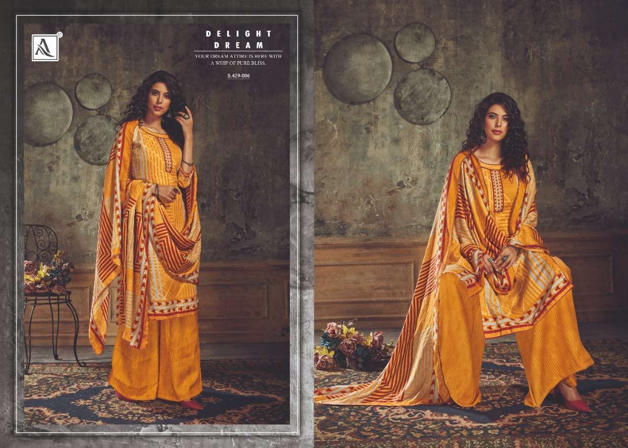 NOORIE BY ALOK SUITS 429-001 TO 429-008 SERIES DESIGNER FESTIVE COLLECTION SUITS BEAUTIFUL STYLISH FANCY COLORFUL PARTY WEAR & OCCASIONAL WEAR WOOL PASHMINA JACQUARD PRINTED DRESSES AT WHOLESALE PRICE