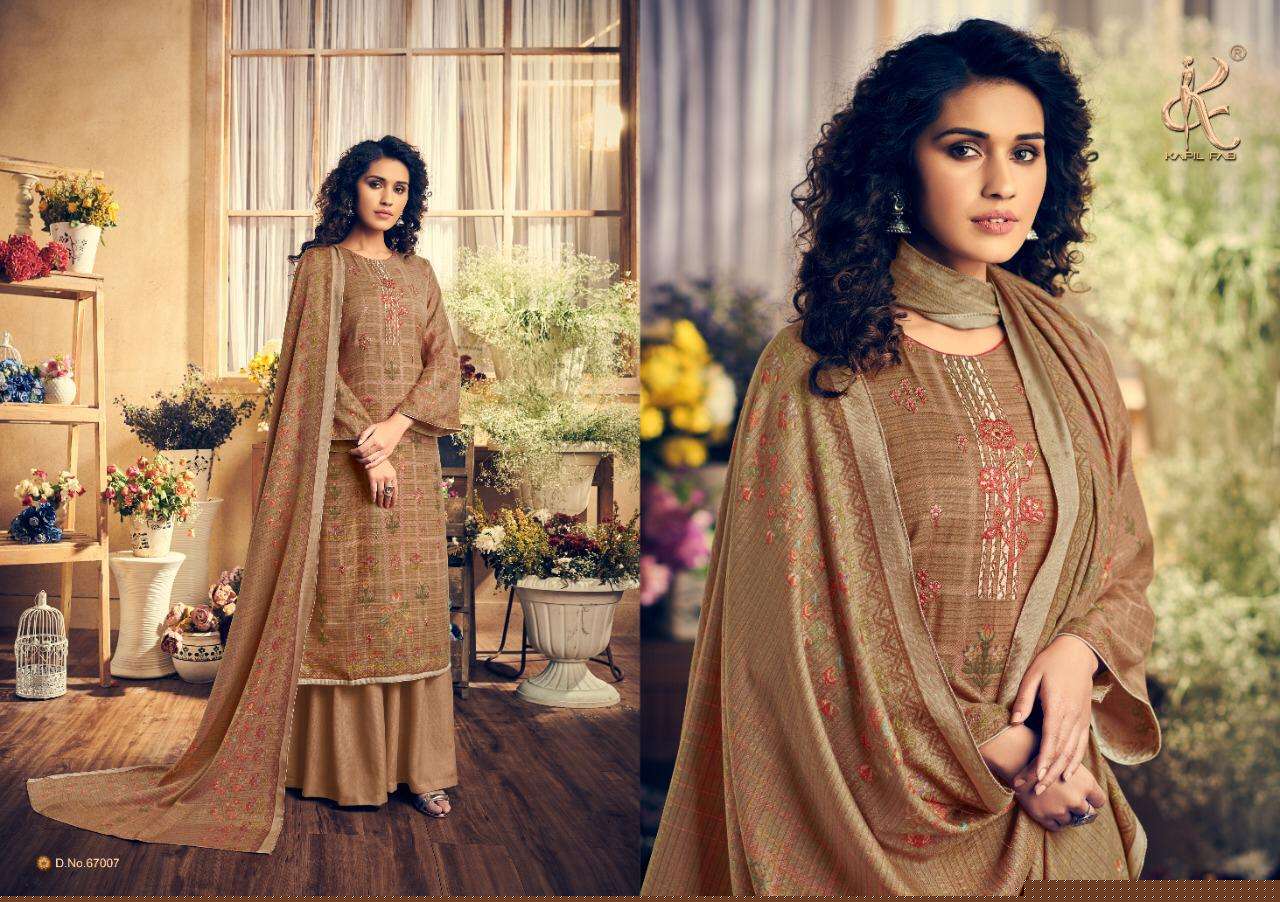 MARIUM BY KAPIL FAB 67001 TO 67008 SERIES BEAUTIFUL SUITS STYLISH FANCY COLORFUL PARTY WEAR & ETHNIC WEAR PASHMINA DIGITAL PRINTED WITH EMBROIDERED DRESSES AT WHOLESALE PRICE