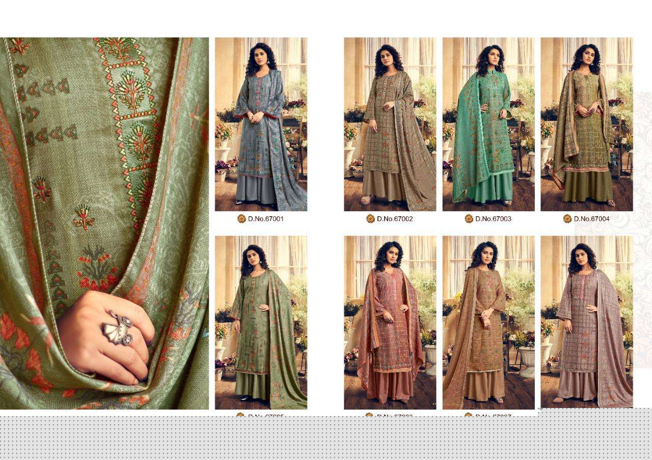 MARIUM BY KAPIL FAB 67001 TO 67008 SERIES BEAUTIFUL SUITS STYLISH FANCY COLORFUL PARTY WEAR & ETHNIC WEAR PASHMINA DIGITAL PRINTED WITH EMBROIDERED DRESSES AT WHOLESALE PRICE