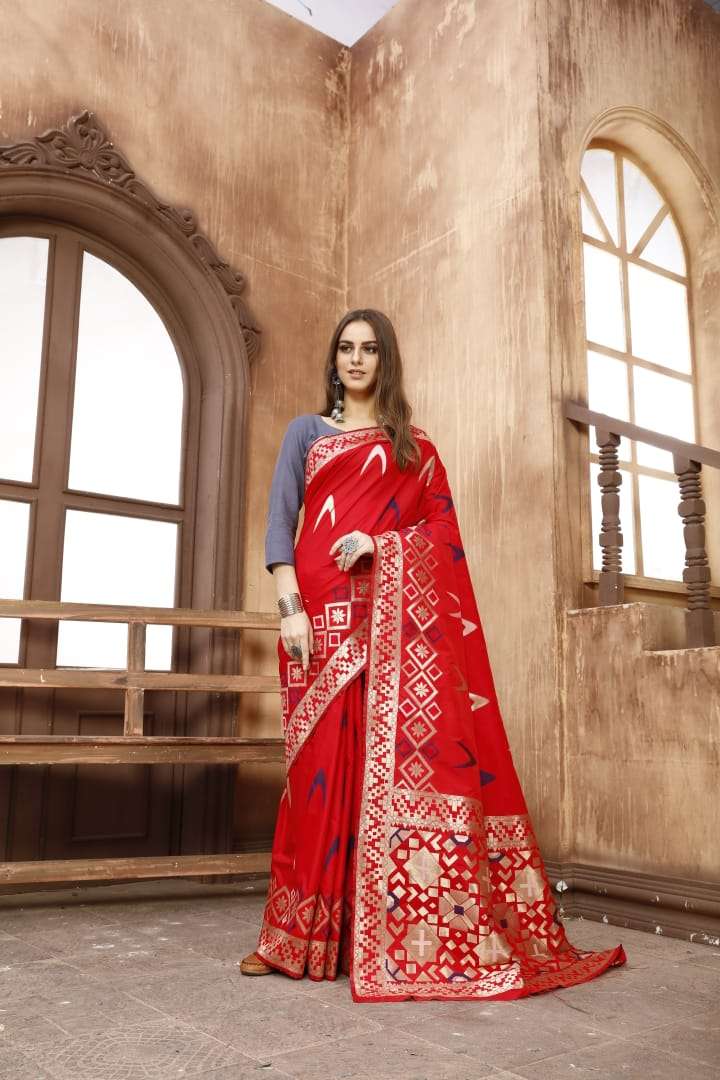 PAVITRA SILK BY RAJ YOG 01 TO 10 SERIES INDIAN TRADITIONAL WEAR COLLECTION BEAUTIFUL STYLISH FANCY COLORFUL PARTY WEAR & OCCASIONAL WEAR SOFT SILK WEAVING SAREES AT WHOLESALE PRICE