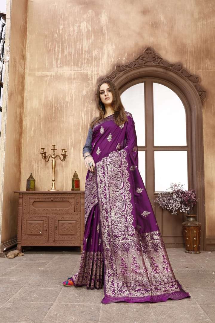PAVITRA SILK BY RAJ YOG 01 TO 10 SERIES INDIAN TRADITIONAL WEAR COLLECTION BEAUTIFUL STYLISH FANCY COLORFUL PARTY WEAR & OCCASIONAL WEAR SOFT SILK WEAVING SAREES AT WHOLESALE PRICE