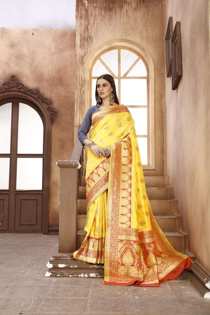 PAVITRA SILK BY RAJ YOG 01 TO 10 SERIES INDIAN TRADITIONAL WEAR COLLECTION BEAUTIFUL STYLISH FANCY COLORFUL PARTY WEAR & OCCASIONAL WEAR SOFT SILK WEAVING SAREES AT WHOLESALE PRICE