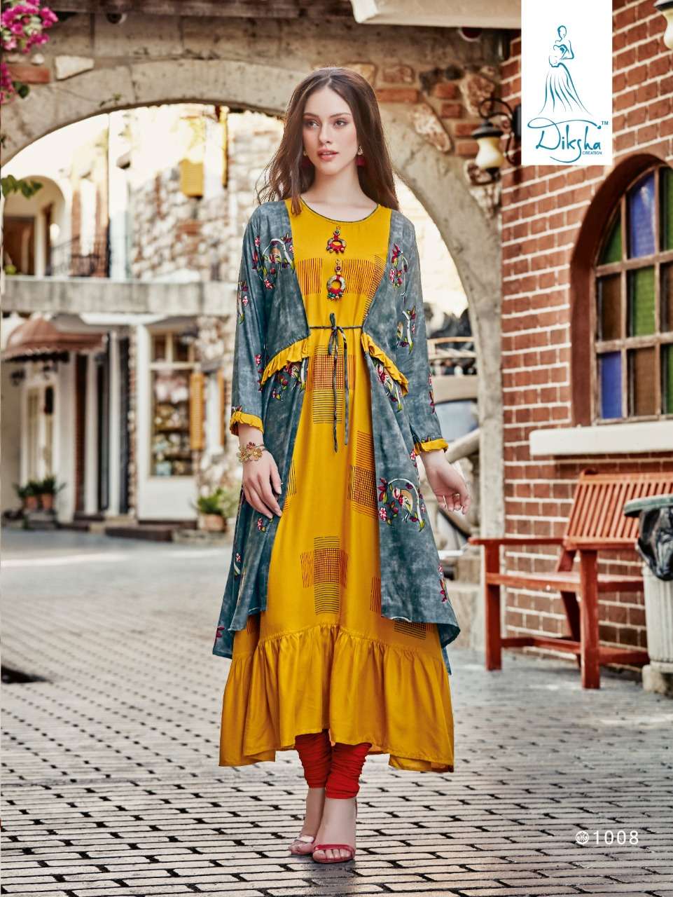 FEBRICA VOL-1 BY DIKSHA FASHION 1001 TO 1008 SERIES DESIGNER BEAUTIFUL STYLISH FANCY COLORFUL CASUAL WEAR & ETHNIC WEAR 14 KLG RAYON PRINTED KURTIS AT WHOLESALE PRICE