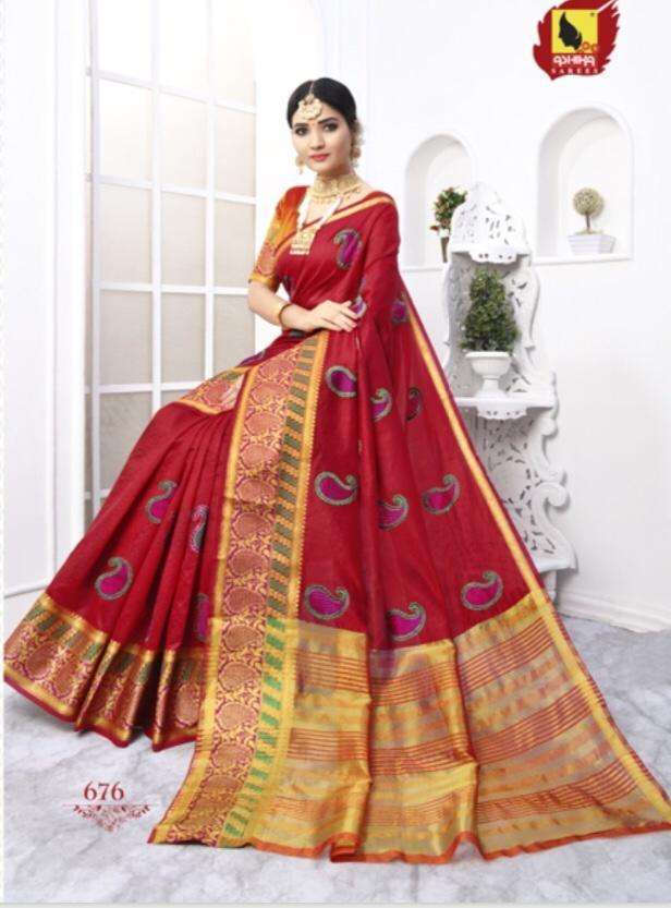 KHOOBSURAT BY ASHIKA SAREES 571 TO 580 SERIES INDIAN TRADITIONAL WEAR COLLECTION BEAUTIFUL STYLISH FANCY COLORFUL PARTY WEAR & OCCASIONAL WEAR CHANDERI COTTON SAREES AT WHOLESALE PRICE