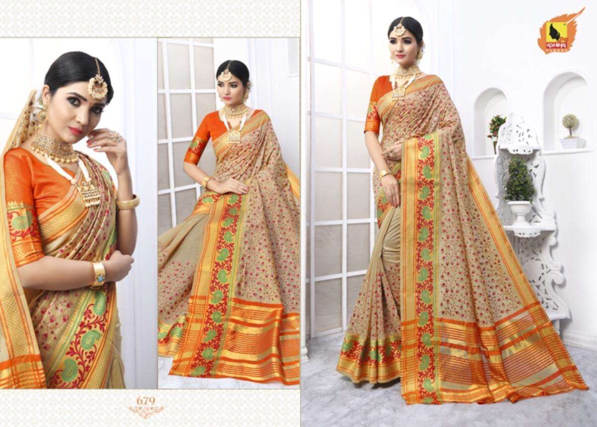 KHOOBSURAT BY ASHIKA SAREES 571 TO 580 SERIES INDIAN TRADITIONAL WEAR COLLECTION BEAUTIFUL STYLISH FANCY COLORFUL PARTY WEAR & OCCASIONAL WEAR CHANDERI COTTON SAREES AT WHOLESALE PRICE