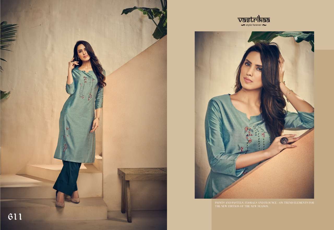 MAJESTY VOL-2 BY VASTRIKAA 611 TO 616 SERIES DESIGNER BEAUTIFUL STYLISH FANCY COLORFUL CASUAL WEAR & ETHNIC WEAR HANDLOOM CHANDERI SILK WITH TWO TONE KURTIS AT WHOLESALE PRICE