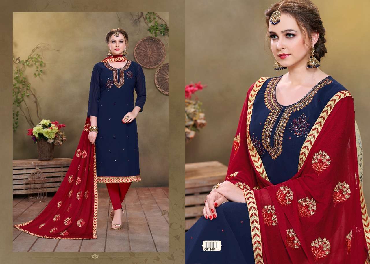 GUN GUN BY UTSAV SUITS 1101 TO 1106 SERIES INDIAN TRADITIONAL WEAR COLLECTION BEAUTIFUL STYLISH FANCY COLORFUL PARTY WEAR & OCCASIONAL WEAR PURE GEORGETTE WITH HANDWORK DRESSES AT WHOLESALE PRICE