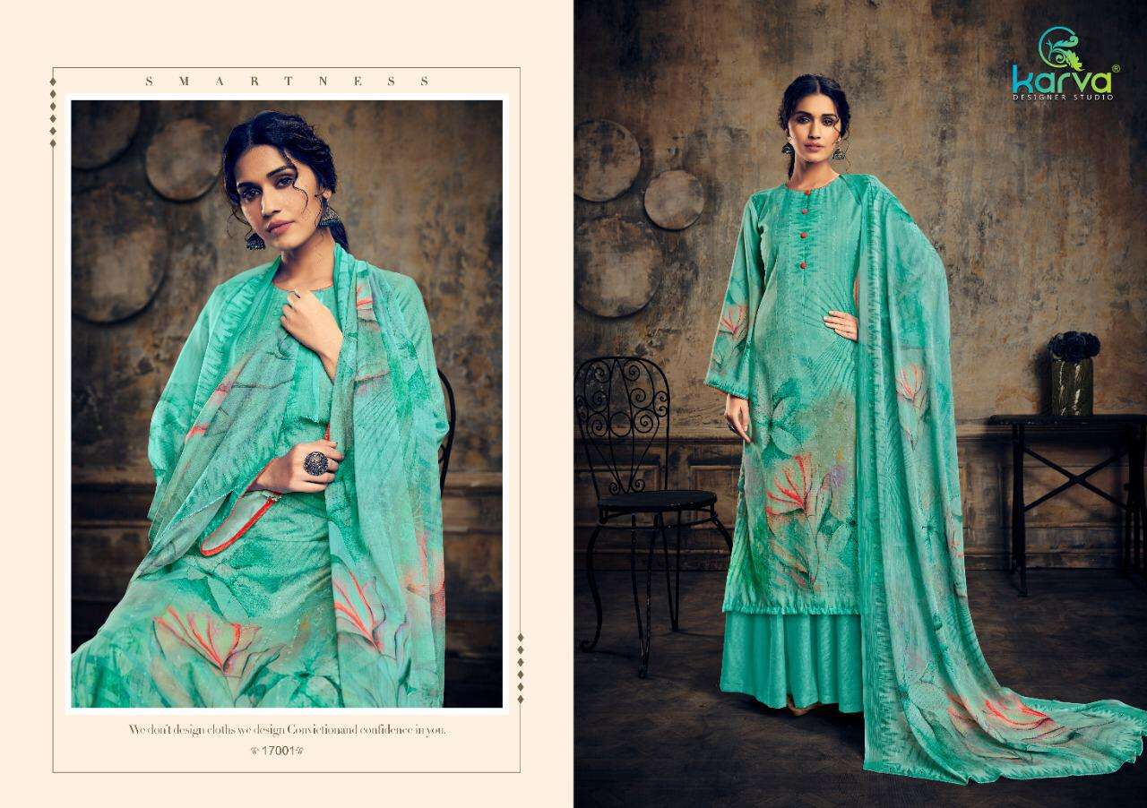 SHEHNAAZ BY KARVA DESIGNER STUDIO 17001 TO 17007 SERIES DESIGNER SHARARA SUITS BEAUTIFUL STYLISH FANCY COLORFUL PARTY WEAR & ETHNIC WEAR PASHMINA EMBROIDERY WITH DIGITAL PRINT DRESSES AT WHOLESALE PRICE