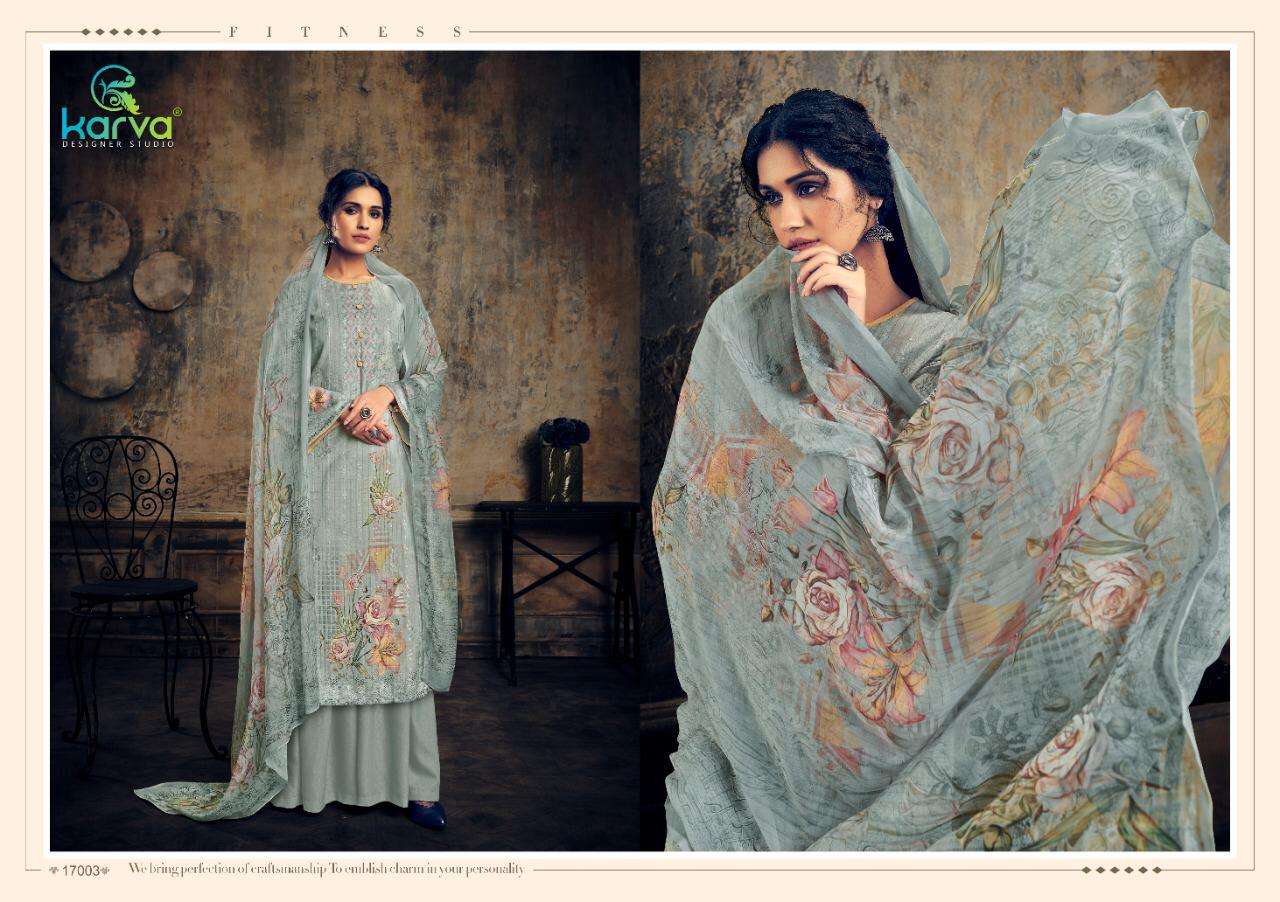 SHEHNAAZ BY KARVA DESIGNER STUDIO 17001 TO 17007 SERIES DESIGNER SHARARA SUITS BEAUTIFUL STYLISH FANCY COLORFUL PARTY WEAR & ETHNIC WEAR PASHMINA EMBROIDERY WITH DIGITAL PRINT DRESSES AT WHOLESALE PRICE