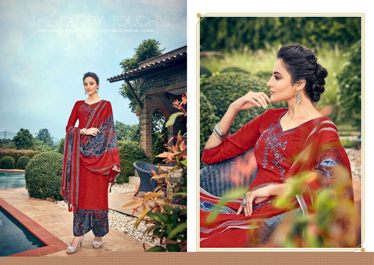 GUL BY SUMYRA FASHION 1001 TO 1010 SERIES SUITS STYLISH BEAUTIFUL COLOURFUL PRINTED & EMBROIDERED PARTY WEAR & OCCASIONAL WEAR PURE PASHMINA PRINT WITH EMBROIDERY DRESSES AT WHOLESALE PRICE