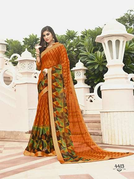 AHIRI VOL-20 BY PRIYA PARIDHI 4413 TO 4422 SERIES INDIAN TRADITIONAL WEAR COLLECTION BEAUTIFUL STYLISH FANCY COLORFUL PARTY WEAR & OCCASIONAL WEAR BRASSO PRINTED SAREES AT WHOLESALE PRICE