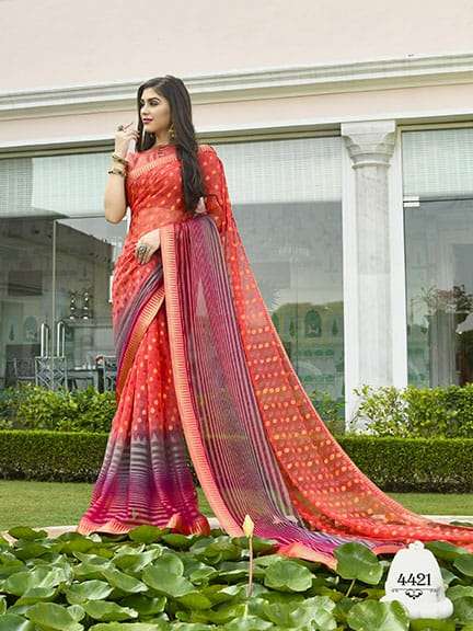 AHIRI VOL-20 BY PRIYA PARIDHI 4413 TO 4422 SERIES INDIAN TRADITIONAL WEAR COLLECTION BEAUTIFUL STYLISH FANCY COLORFUL PARTY WEAR & OCCASIONAL WEAR BRASSO PRINTED SAREES AT WHOLESALE PRICE