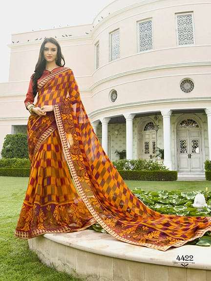 AHIRI VOL-20 BY PRIYA PARIDHI 4413 TO 4422 SERIES INDIAN TRADITIONAL WEAR COLLECTION BEAUTIFUL STYLISH FANCY COLORFUL PARTY WEAR & OCCASIONAL WEAR BRASSO PRINTED SAREES AT WHOLESALE PRICE