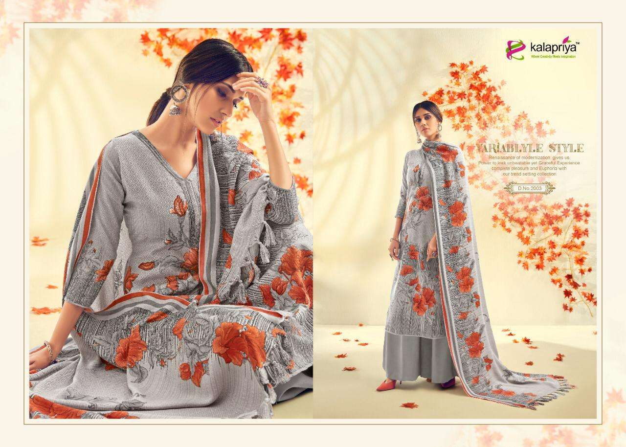 ZULFI VOL-2 BY KALAPRIYA 2001 TO 2007 SERIES DESIGNER SHARARA SUITS BEAUTIFUL STYLISH FANCY COLORFUL PARTY WEAR & ETHNIC WEAR DULL BUTTI PURE PASHMINA PRINTED DRESSES AT WHOLESALE PRICE