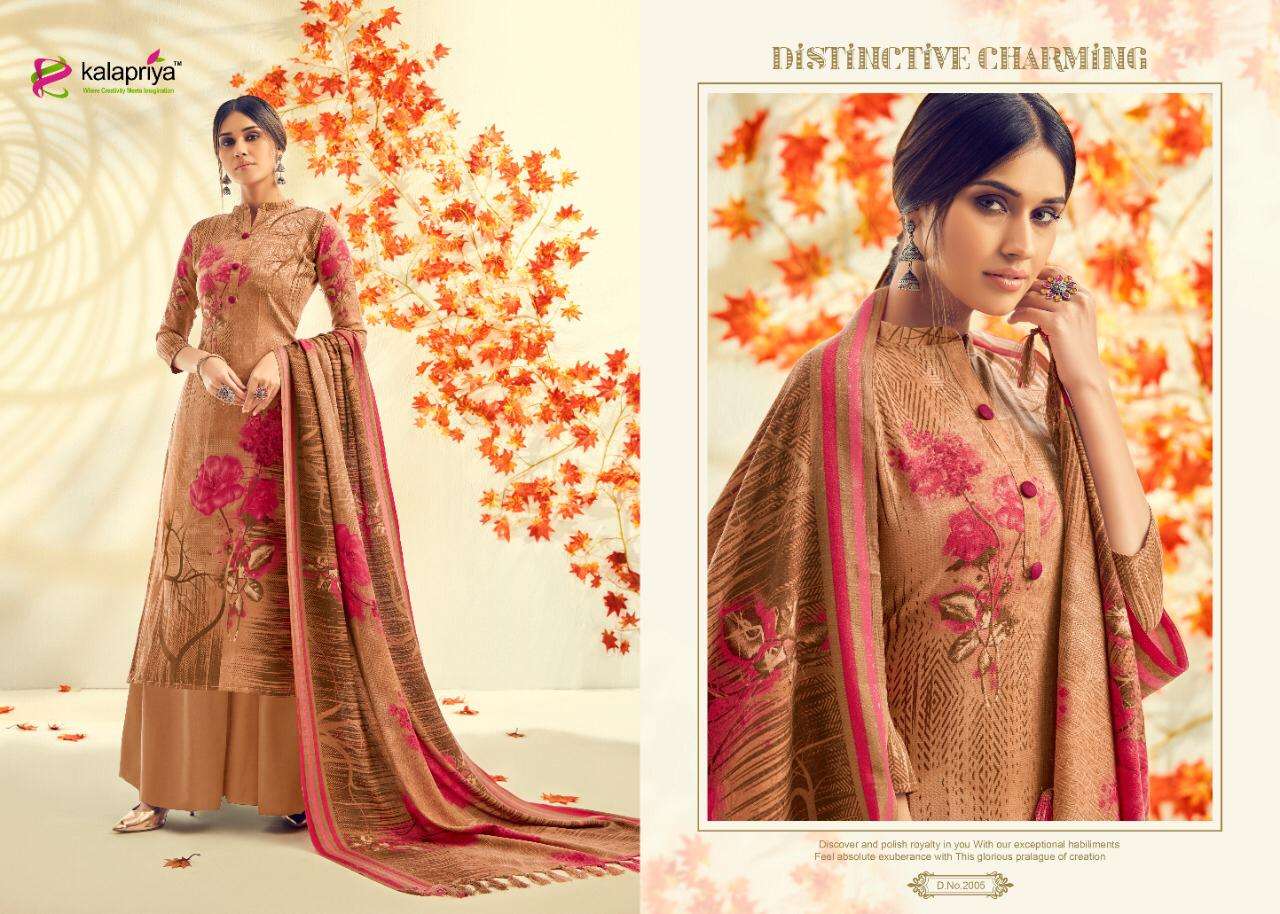 ZULFI VOL-2 BY KALAPRIYA 2001 TO 2007 SERIES DESIGNER SHARARA SUITS BEAUTIFUL STYLISH FANCY COLORFUL PARTY WEAR & ETHNIC WEAR DULL BUTTI PURE PASHMINA PRINTED DRESSES AT WHOLESALE PRICE