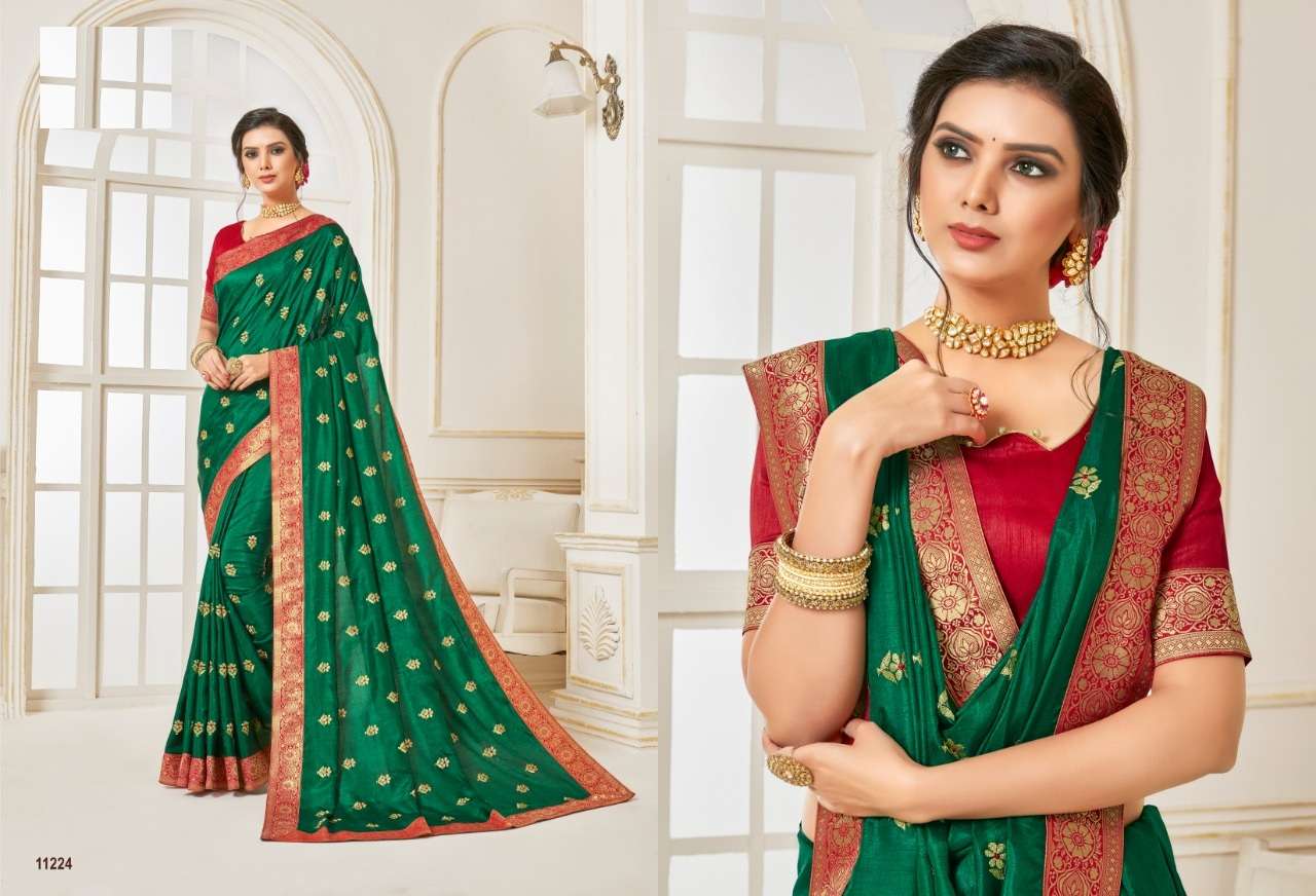 GULAL BY INDIAN WOMEN 11223 TO 11232 SERIES INDIAN TRADITIONAL WEAR COLLECTION BEAUTIFUL STYLISH FANCY COLORFUL PARTY WEAR & ETHNIC WEAR TWO TON SILK JACQUARD SAREES AT WHOLESALE PRICE