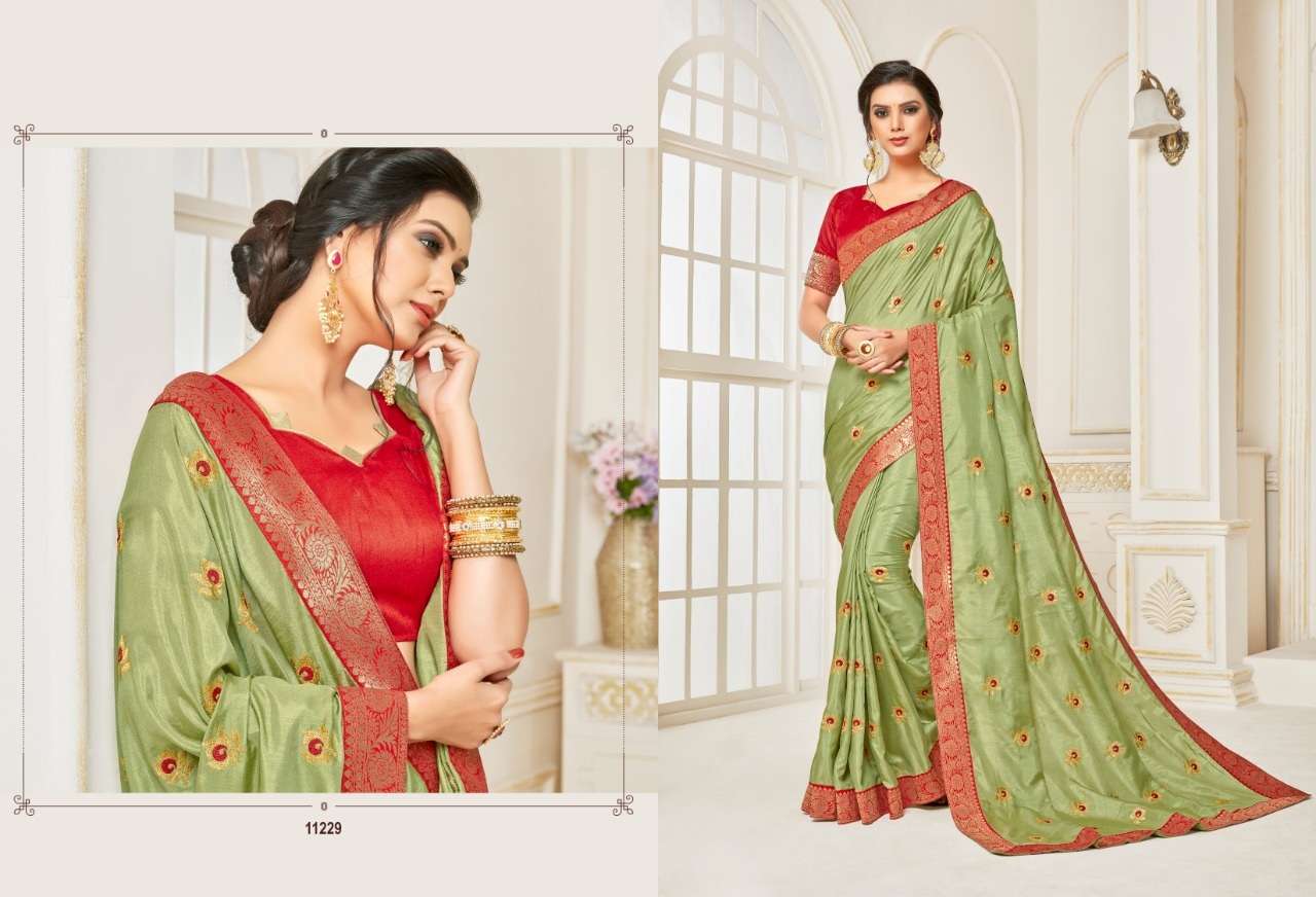 GULAL BY INDIAN WOMEN 11223 TO 11232 SERIES INDIAN TRADITIONAL WEAR COLLECTION BEAUTIFUL STYLISH FANCY COLORFUL PARTY WEAR & ETHNIC WEAR TWO TON SILK JACQUARD SAREES AT WHOLESALE PRICE
