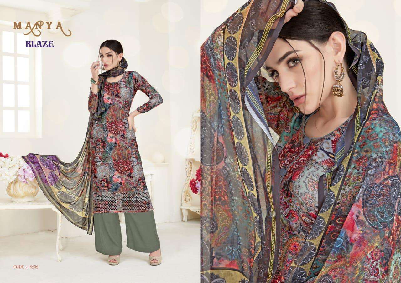 BLAZE BY MANYA 8247 TO 8256 SERIES BEAUTIFUL SUITS STYLISH FANCY COLORFUL PARTY WEAR & OCCASIONAL WEAR PASHMIAN PRINTED DRESSES AT WHOLESALE PRICE