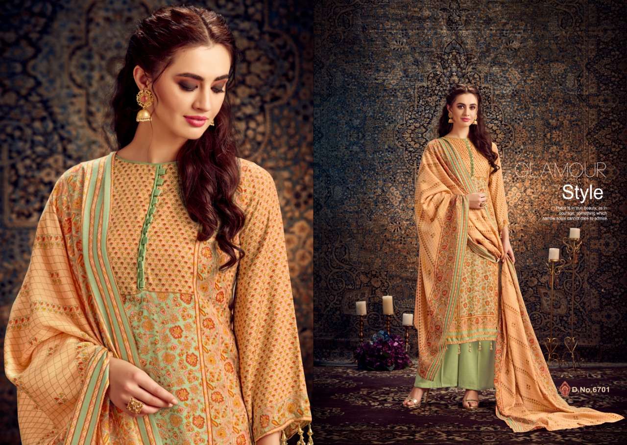 JEEVIKA BY SHRI VIJAY 6701 TO 6710 SERIES BEAUTIFUL SUITS STYLISH FANCY COLORFUL PARTY WEAR & OCCASIONAL WEAR PURE PASHMINA DOBBY PRINTED DRESSES AT WHOLESALE PRICE