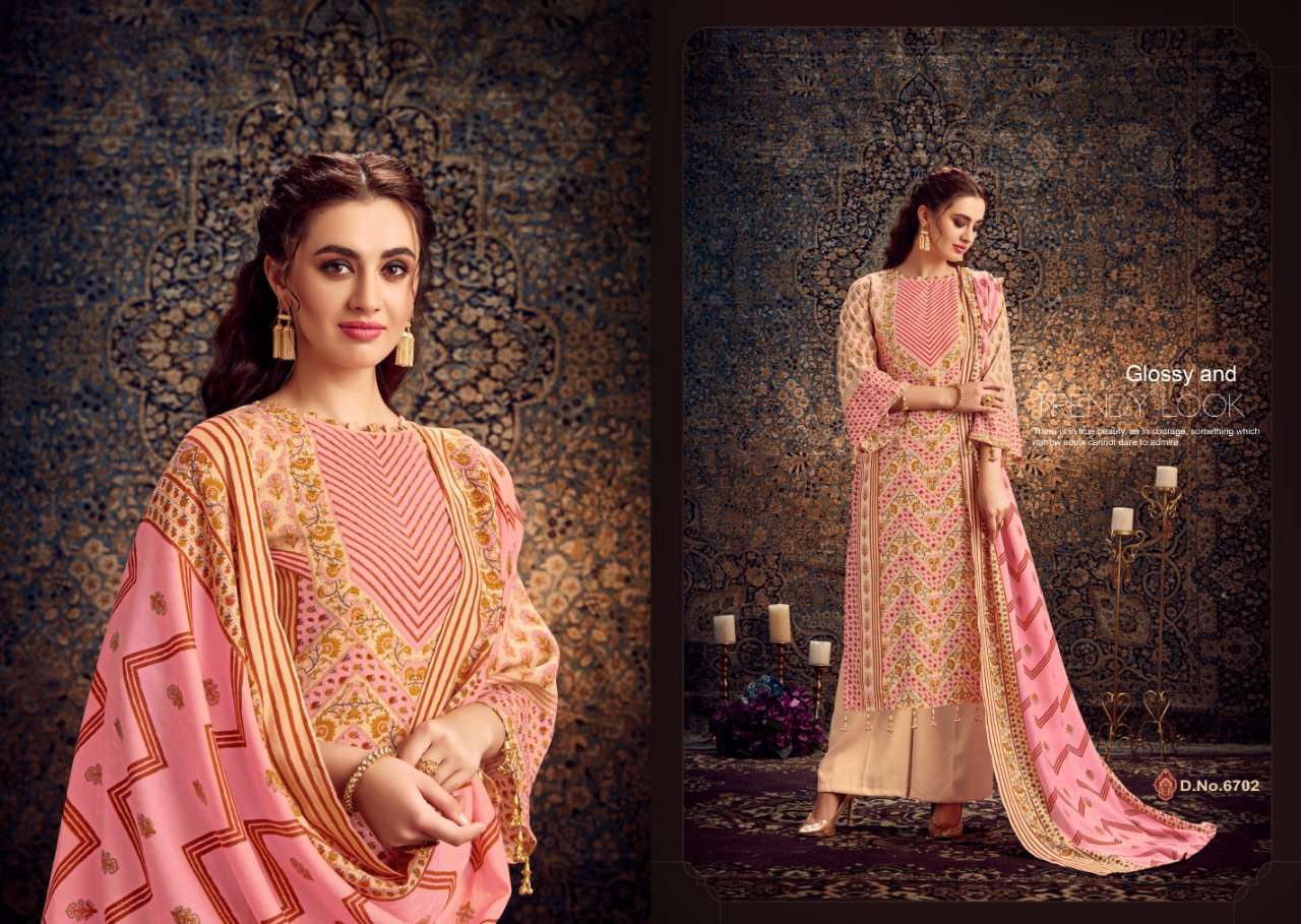 JEEVIKA BY SHRI VIJAY 6701 TO 6710 SERIES BEAUTIFUL SUITS STYLISH FANCY COLORFUL PARTY WEAR & OCCASIONAL WEAR PURE PASHMINA DOBBY PRINTED DRESSES AT WHOLESALE PRICE