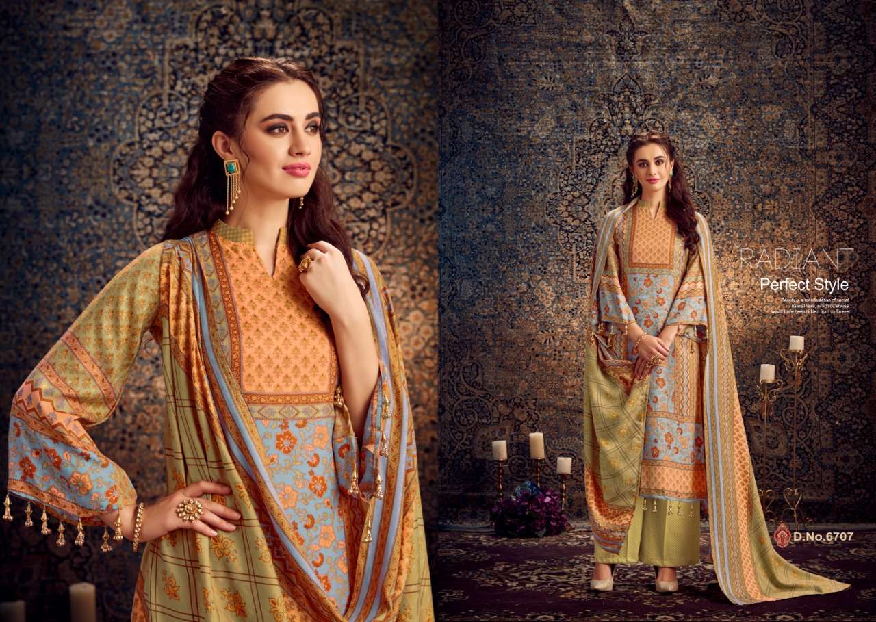 JEEVIKA BY SHRI VIJAY 6701 TO 6710 SERIES BEAUTIFUL SUITS STYLISH FANCY COLORFUL PARTY WEAR & OCCASIONAL WEAR PURE PASHMINA DOBBY PRINTED DRESSES AT WHOLESALE PRICE