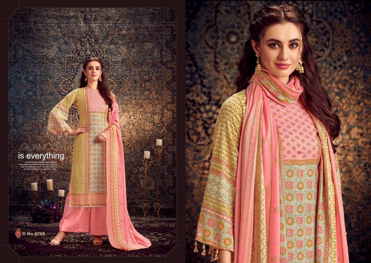 JEEVIKA BY SHRI VIJAY 6701 TO 6710 SERIES BEAUTIFUL SUITS STYLISH FANCY COLORFUL PARTY WEAR & OCCASIONAL WEAR PURE PASHMINA DOBBY PRINTED DRESSES AT WHOLESALE PRICE