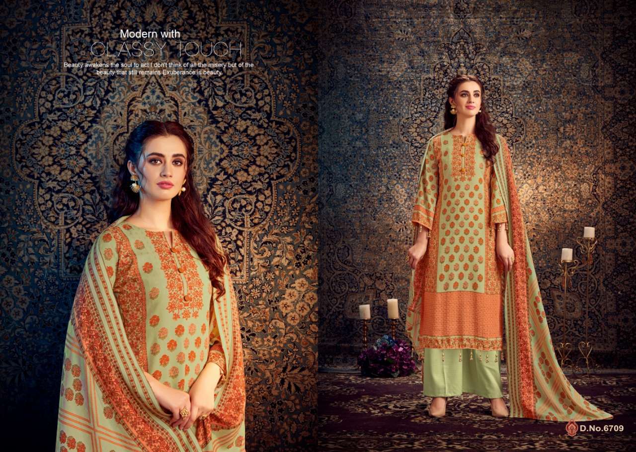 JEEVIKA BY SHRI VIJAY 6701 TO 6710 SERIES BEAUTIFUL SUITS STYLISH FANCY COLORFUL PARTY WEAR & OCCASIONAL WEAR PURE PASHMINA DOBBY PRINTED DRESSES AT WHOLESALE PRICE