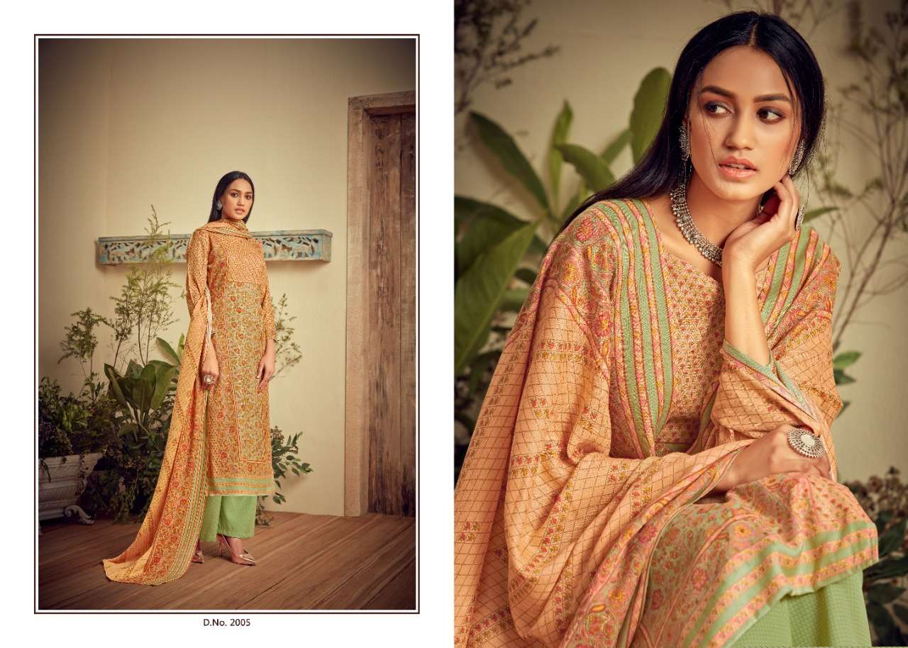 MAHE NOOR BY SUMYRA 2001 TO 2010 SERIES BEAUTIFUL SUITS STYLISH FANCY COLORFUL PARTY WEAR & OCCASIONAL WEAR PURE PASHMINA BUTTI PRINT DRESSES AT WHOLESALE PRICE