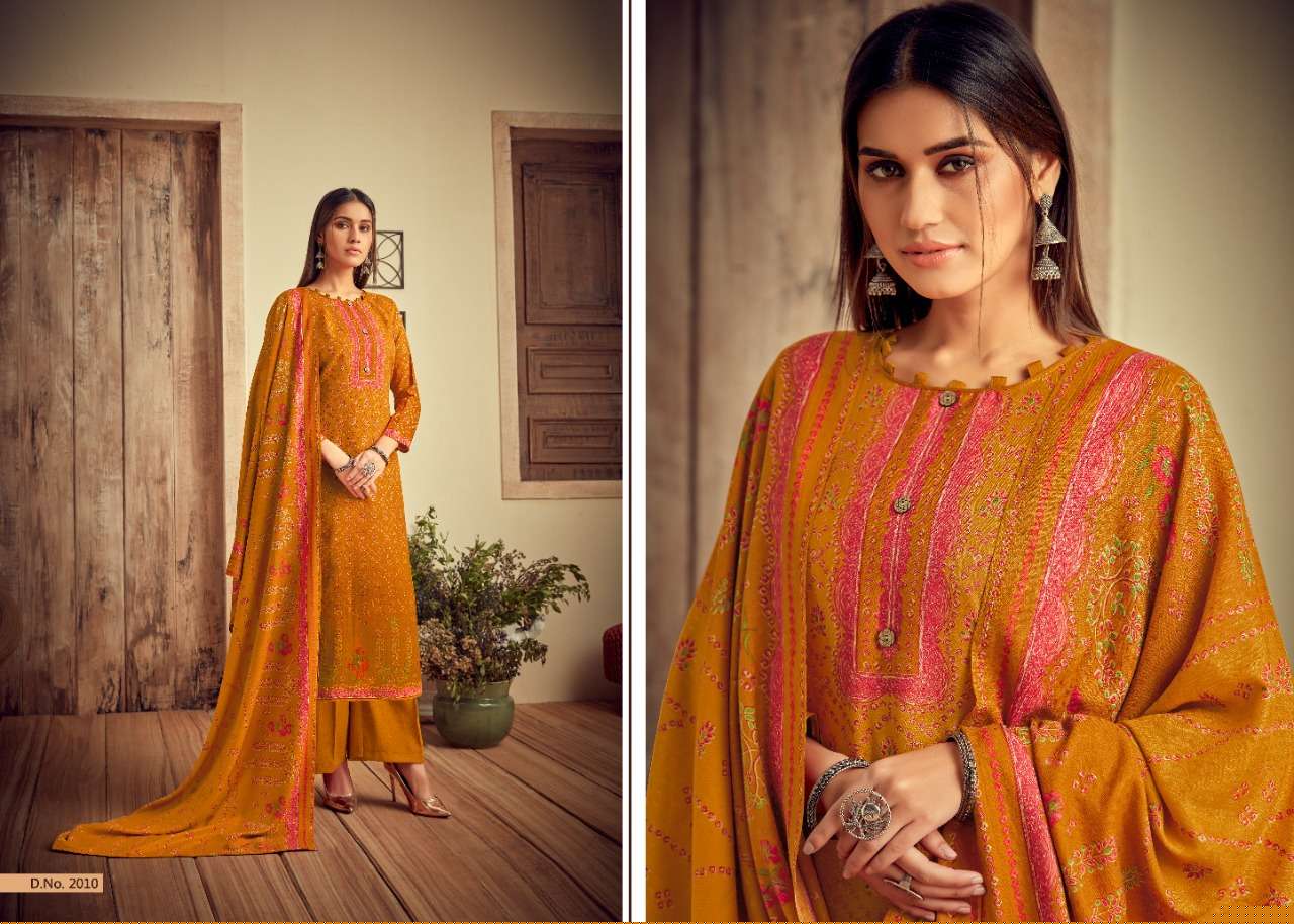 MAHE NOOR BY SUMYRA 2001 TO 2010 SERIES BEAUTIFUL SUITS STYLISH FANCY COLORFUL PARTY WEAR & OCCASIONAL WEAR PURE PASHMINA BUTTI PRINT DRESSES AT WHOLESALE PRICE