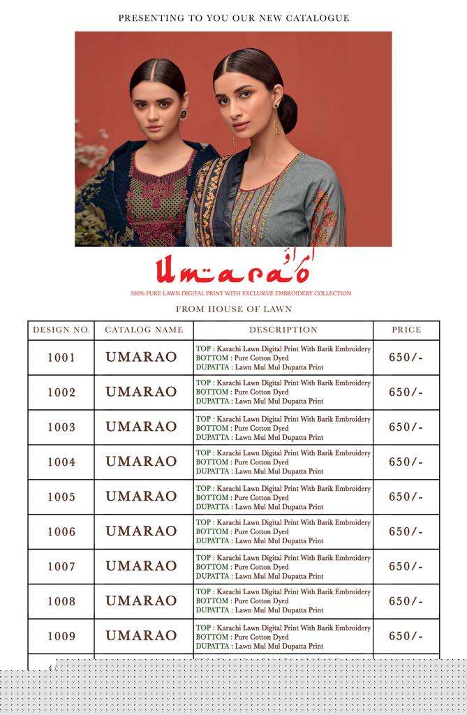 UMARAO BY HOUSE OF LAWN 1001 TO 1010 SERIES BEAUTIFUL STYLISH SHARARA SUITS FANCY COLORFUL CASUAL WEAR & ETHNIC WEAR & READY TO WEAR PURE JAM SATIN PRINTED WITH EMBROIDERY DRESSES AT WHOLESALE PRICE